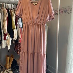 Celadon Pink Midi Dress